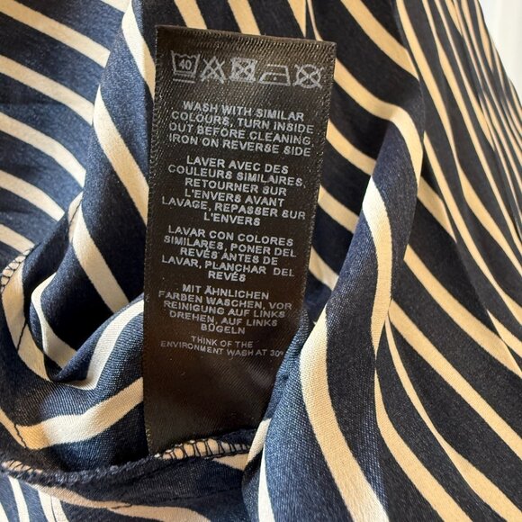 ASOS Striped Short-Sleeve Satin Dress - Picture 9 of 10